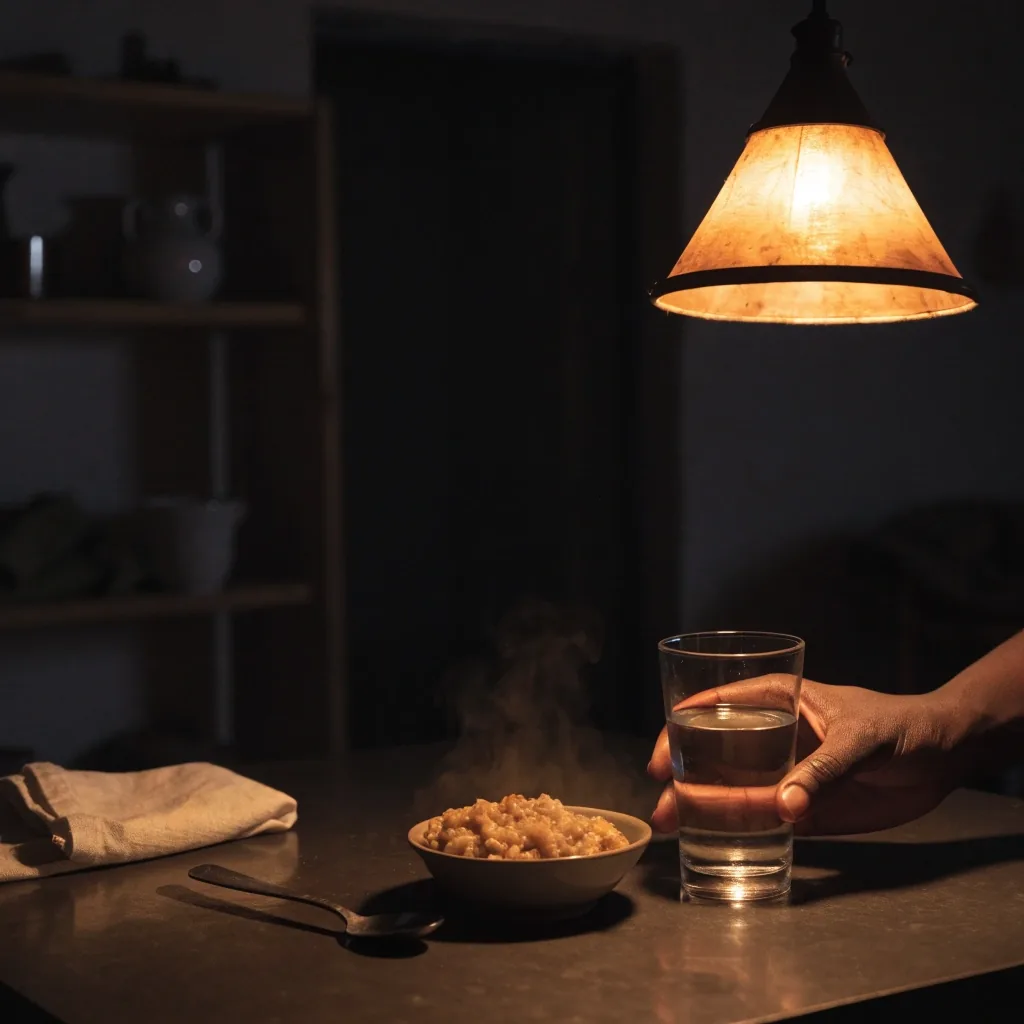 A drink in a glass on a dark table